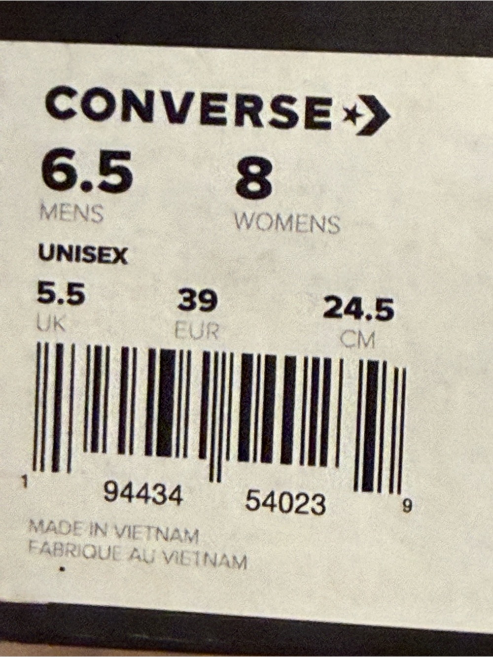 New! Women’s High-Top Converse Canvas Sneaker in Blue and White - Picture 6 of 6